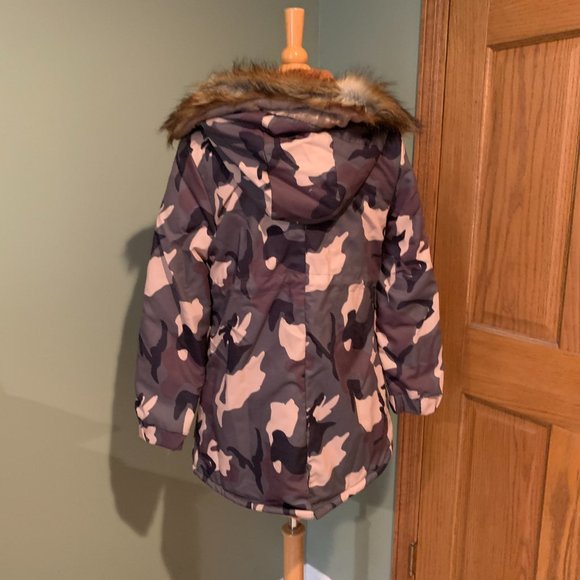 LIGHT WEIGHT FLEECE LINED CAMO COAT WITH HOOD SIZE M #205 - Picture 2 of 2